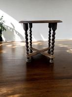 vintage houten pied de stal / bijzettafel / plantentafel, Antiek en Kunst, Ophalen of Verzenden