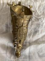 Etui à poussière unique en bronze dogon doré, XIXe siècle, Enlèvement ou Envoi