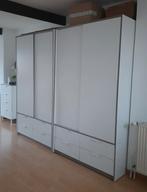 IKEA kledingkast met schuifdeuren, wit 118x202x61 cm, Kunststof, 100 tot 150 cm, Zo goed als nieuw, Modern