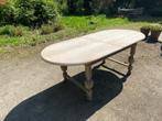 Massief eiken eettafel, Ophalen, Gebruikt, Eikenhout, 50 tot 100 cm