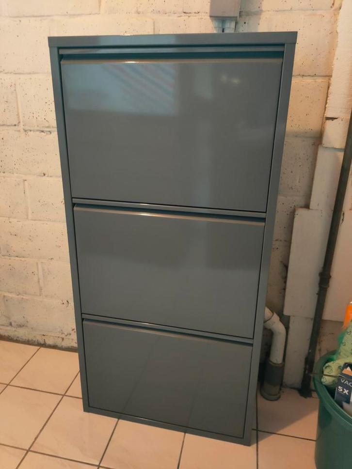 metalen schoenenkast 3 lades, Huis en Inrichting, Kasten | Schoenenkasten, Gebruikt, Ophalen