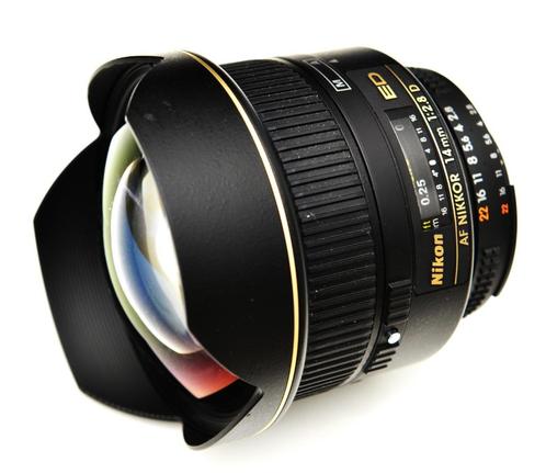 Nikon AF Nikkor ED 14 mm 2.8 D  Nieuwstaat, Audio, Tv en Foto, Foto | Lenzen en Objectieven, Zo goed als nieuw, Groothoek Fisheye-lens
