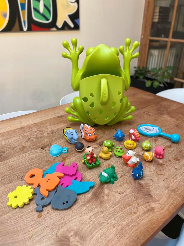 Boon Frog Pod – badspeelgoed opberger + speelgoed, Kinderen en Baby's, Speelgoed | Badspeelgoed, Zo goed als nieuw, Ophalen