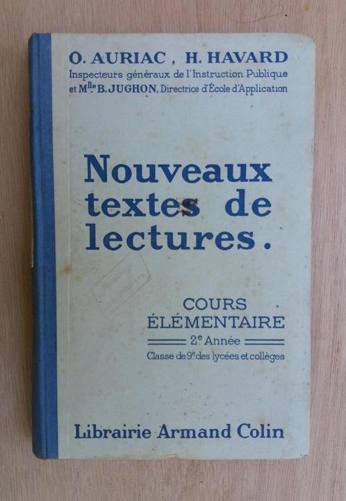 Manuel scolaire ancien nouveaux textes de lectures cours élé, Livres, Livres scolaires, Utilisé, Autres matières, Primaire, Envoi