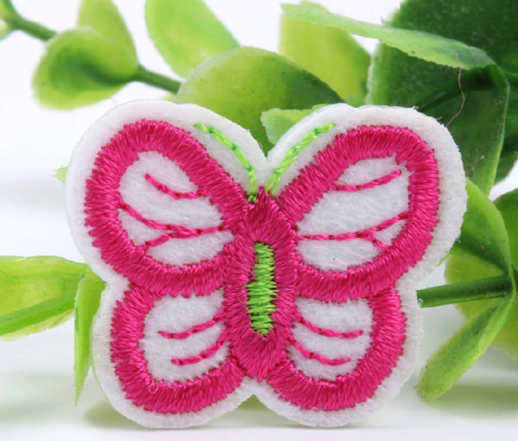 Vlindertje strijkplaat patch kinderen - 29 x 24 mm, Ophalen of Verzenden, Nieuw