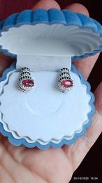 Boucles d'oreilles en argent massif avec rubis naturel, Bijoux, Sacs & Beauté, Boucles d'oreilles, Enlèvement ou Envoi, Avec pierre précieuse