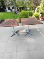 tafel bistro in teak, Tuin en Terras, Tuintafels, Ophalen, Gebruikt, Vierkant, Teakhout