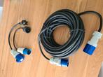 Camping kabel CEE 20m met adapters., Caravans en Kamperen, Ophalen of Verzenden