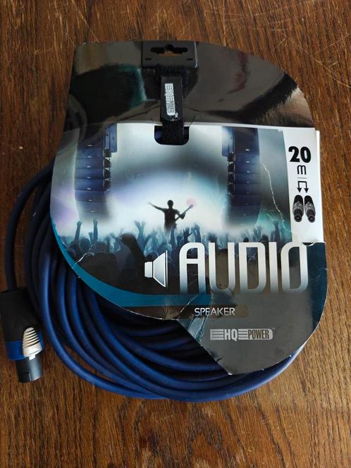 NEUTRIK SPEAKON 4P MANNELIJK NAAR 4P MANNELIJK - BLAUW - 20m, Audio, Tv en Foto, Audiokabels en Televisiekabels, Nieuw, Ophalen of Verzenden
