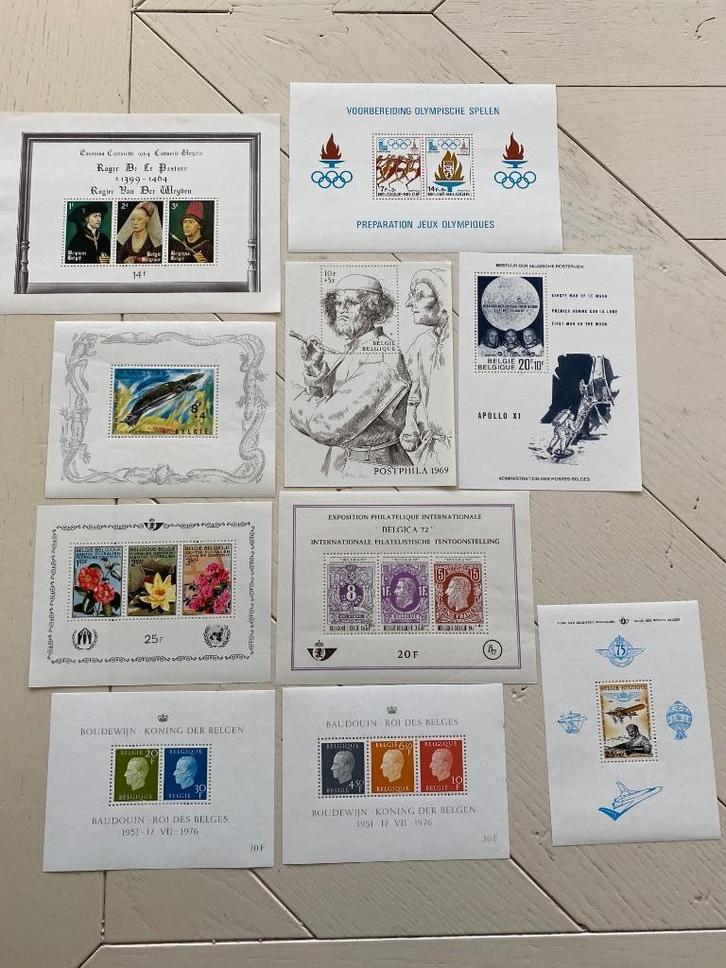 Belgie, 10 postzegelblokken, Postzegels en Munten, Postzegels | Europa | België, Postfris, Olympische Spelen, Postfris, Ophalen of Verzenden