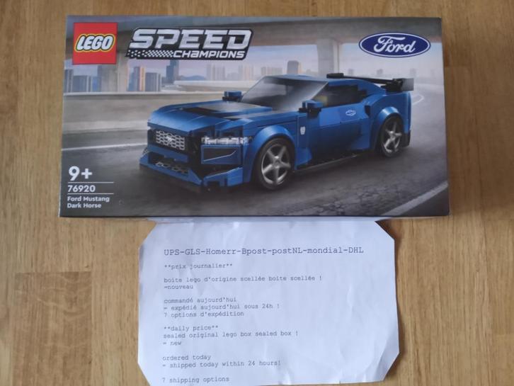 LEGO Speed Champions Ford Mustang Dark Horse - 76920-, Kinderen en Baby's, Speelgoed | Duplo en Lego, Nieuw, Lego, Complete set