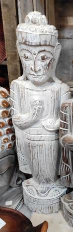 statue bouddha en bois d albesia 50 cm, Tuin en Terras, Tuinbeelden, Ophalen of Verzenden, Nieuw, Hout, Boeddhabeeld