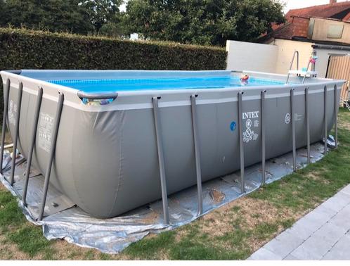 Zwembad Intex met warmtepomp 549x274x132, Tuin en Terras, Zwembaden, Gebruikt, Opzetzwembad, 120 cm of meer, 400 cm of meer, 200 tot 300 cm