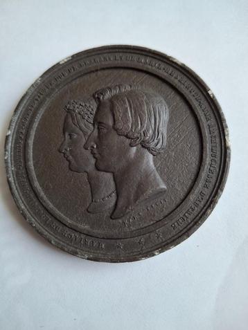 herdenking medaille huwelijk Leopold II beschikbaar voor biedingen