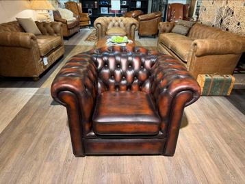 Originele engels Springvale chesterfield club fauteuil zetel, Antiek en Kunst, Ophalen of Verzenden