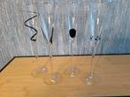 4 stijlvolle Cava glazen, Ophalen of Verzenden, Zo goed als nieuw, Overige typen