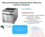 Virtus Group Bain-marie électrique professionnel sur coffre, Ophalen of Verzenden, Nieuw in verpakking, Overige typen
