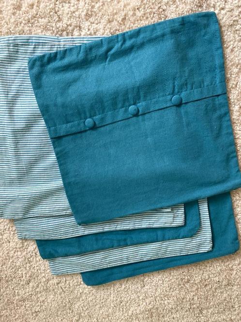 6 matching kussens - sierkussen - nieuw, Huis en Inrichting, Woonaccessoires | Kussens, Nieuw, Blauw, Vierkant, Verzenden
