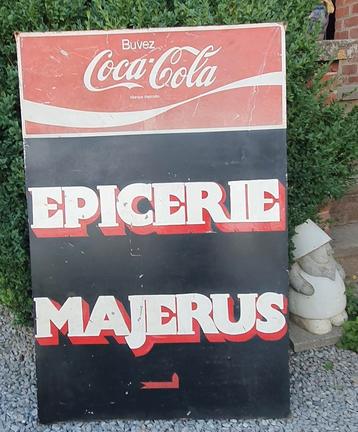 Plaatwerk plaquette met naam Coca-Cola-reclame