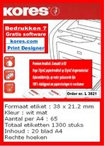 A4 ETIKETTEN, Computers en Software, Printerbenodigdheden, Ophalen of Verzenden, Nieuw, Overige typen, Kores