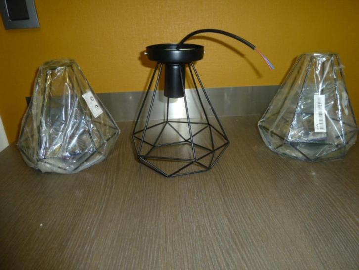 Lampe suspendue à 3 fils ouverts, Maison & Meubles, Lampes | Suspensions, Neuf, Moins de 50 cm, Métal, Enlèvement ou Envoi