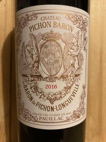 EXCLUSIVITÉ - 6 fl Pichon Baron 2016 - 1350 € - 1er propriét