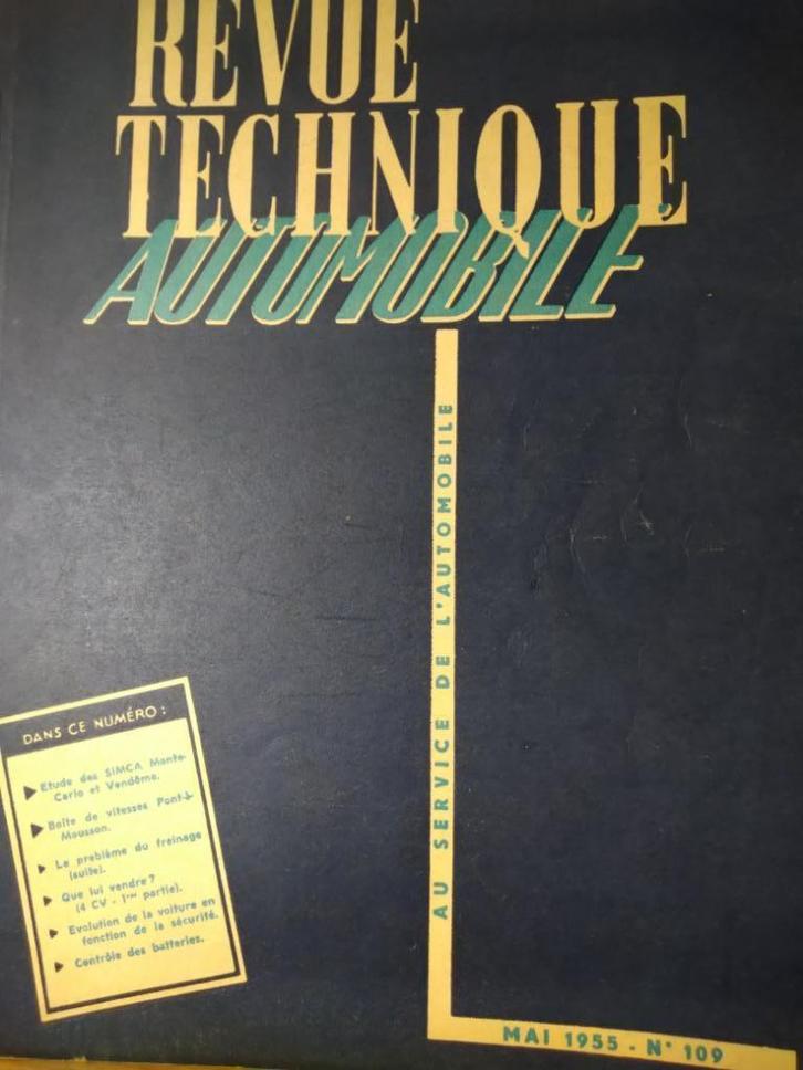 RTA - Vedette Simca - Monte Carlo et Vendôme - n109, Autos : Divers, Modes d'emploi & Notices d'utilisation, Envoi