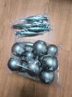 Blauwgrijze kerstballen in glas, Diversen, Ophalen