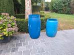 Blauwe regenton.Binnenkant zuiver. Enkel grote beschikbaar., Ophalen of Verzenden, Zo goed als nieuw