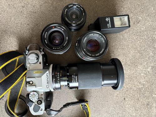 Canon AL-1 analoge camera met verschillende objectieven, Audio, Tv en Foto, Fotocamera's Analoog, Gebruikt, Canon, Ophalen
