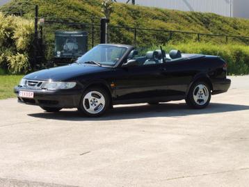 Saab 9-3, 2.0 Benzine, 2000, Cabrio, Garantie, Auto's, Voorwielaandrijving, 4 cilinders, Cabriolet, Zwart