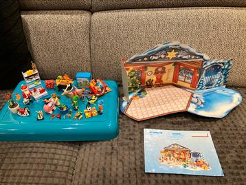 Nr 3 Playmobil kerst adventskalender + decor + boekje  beschikbaar voor biedingen