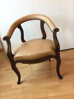 Art deco stijl stoel met lederen zit en armleuningen, Antiek en Kunst, Antiek | Meubels | Stoelen en Sofa's, Ophalen