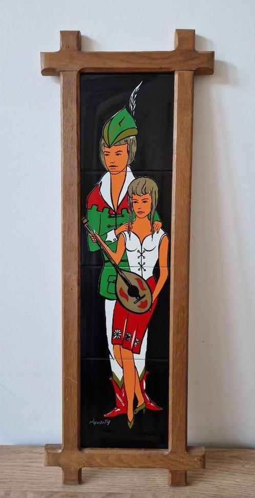 Pausita beschilderde keramische tegels, Antiek en Kunst, Antiek | Keramiek en Aardewerk, Ophalen of Verzenden