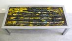 Vintage salontafel keramiek Space Age chroom Fat Lava, Huis en Inrichting, Tafels | Salontafels, Ophalen, Gebruikt, 100 tot 150 cm