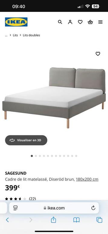 Lit Ikea comme neuf 180x200 beschikbaar voor biedingen