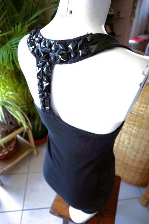 chic zwart opvallend leuke top, Kleding | Dames, Topjes, Gedragen, Maat 36 (S), Zwart, Zonder mouw, Ophalen of Verzenden