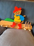 Prachtige handhemaakte vintage kinder kapstok gelaarsde kat, Antiek en Kunst, Curiosa en Brocante, Ophalen