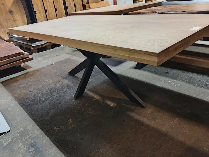 Massief eiken tafel rechthoekig (outlet), Maison & Meubles, Accessoires pour la Maison | Autre, Neuf, Enlèvement