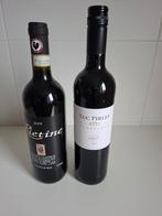 2 flessen rode wijn : 1 Frans en 1 Italiaanse wijn, Neuf, Autres régions, Pleine, Enlèvement