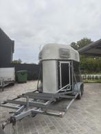 Paardentrailer met Koetsplateau nieuwe bodem, Ophalen, Gebruikt, Polyester, 2-paards trailer