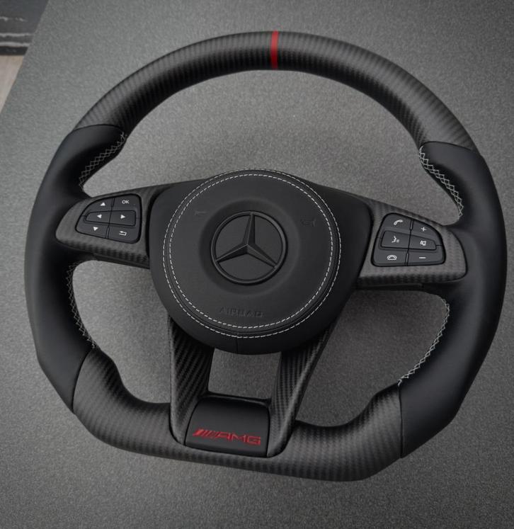 Mercedes upgrade AMG custom stuur matte carbon leer, Auto-onderdelen, Besturing, Mercedes-Benz, Nieuw, Ophalen of Verzenden