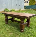 Eikenhouten salontafel in de woonkamer, Huis en Inrichting, Tafels | Salontafels, Ophalen, Gebruikt, 100 tot 150 cm, 50 tot 75 cm