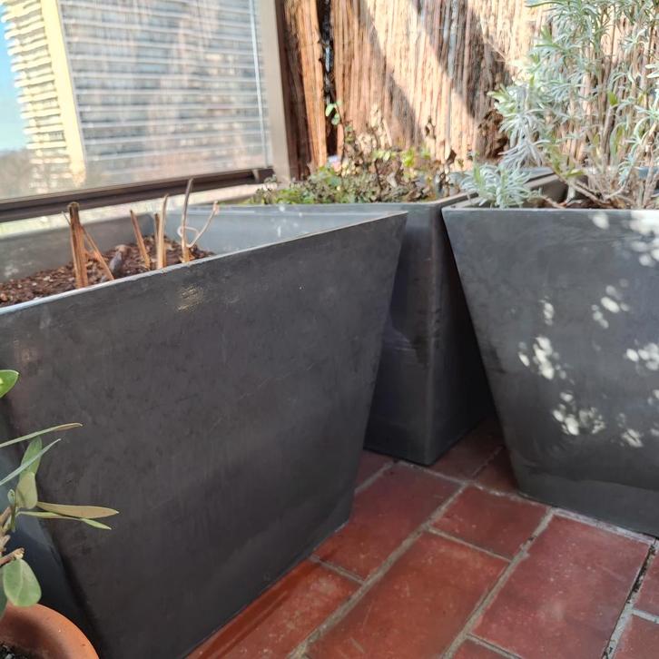 O.GREEN 6 jardinières à double parois, Jardin & Terrasse, Bacs à fleurs & Jardinières, Enlèvement