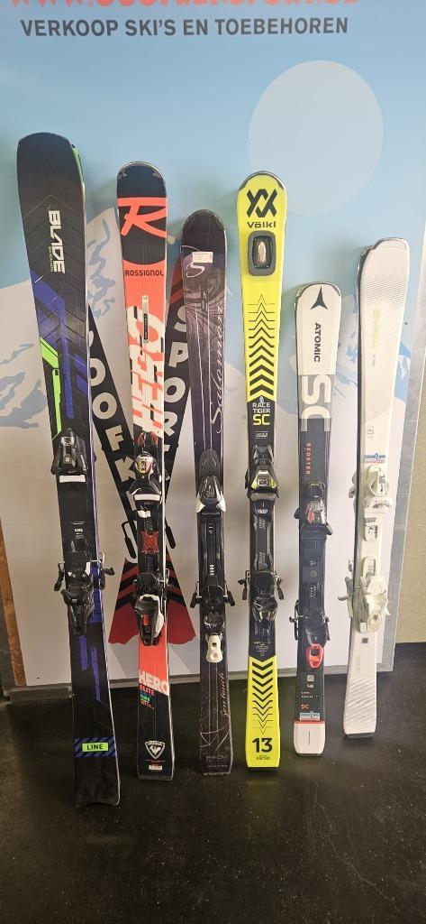 gebruikte ski's met garantie en gratis afstelling vanaf 49€, Sport en Fitness, Skiën en Langlaufen, Zo goed als nieuw, Ski's, Ski