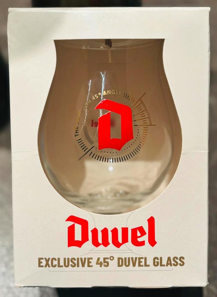 Duvel bierglas 45 angle, Verzamelen, Biermerken, Zo goed als nieuw, Ophalen of Verzenden