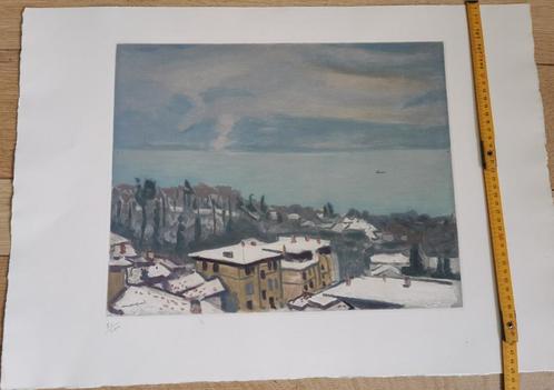 Albert MARQUET (1875-1947) Meer van Genève gezien vanuit Ouc, Antiek en Kunst, Kunst | Schilderijen | Modern, Ophalen