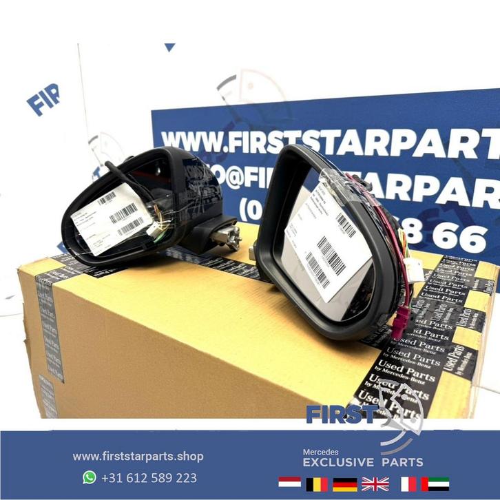 W177 SPIEGEL SET LINKS + RECHTS ZWART WIT GRIJS Mercedes A K, Auto-onderdelen, Spiegels, Mercedes-Benz, Gebruikt, Ophalen of Verzenden