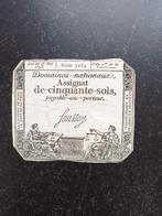 Mooi 50 Sols Assignaat  1793-96, Ophalen of Verzenden, Los biljet