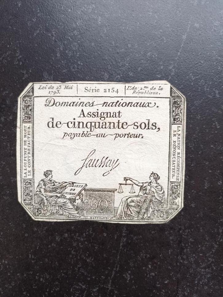 Belle série de 50 sols, 1793 à 1796, Timbres & Monnaies, Billets de banque | Belgique, Billets en vrac, Enlèvement ou Envoi